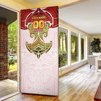 Personalized Dolphins Door Cover Polynesian Tribal Pattern Style
