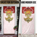 Personalized Dolphins Door Cover Polynesian Tribal Pattern Style
