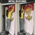 Personalized Dolphins Door Cover Polynesian Tribal Pattern Style
