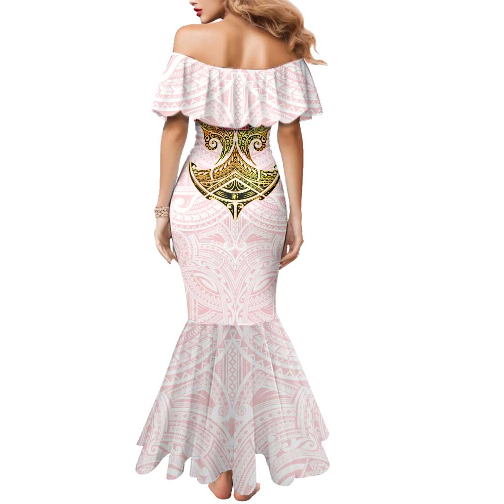 Personalized Dolphins Family Matching Mermaid Dress and Hawaiian Shirt Polynesian Tribal Pattern Style
