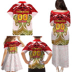 Personalized Dolphins Family Matching Puletasi and Hawaiian Shirt Polynesian Tribal Pattern Style