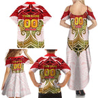 Personalized Dolphins Family Matching Summer Maxi Dress and Hawaiian Shirt Polynesian Tribal Pattern Style
