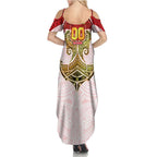 Personalized Dolphins Family Matching Summer Maxi Dress and Hawaiian Shirt Polynesian Tribal Pattern Style
