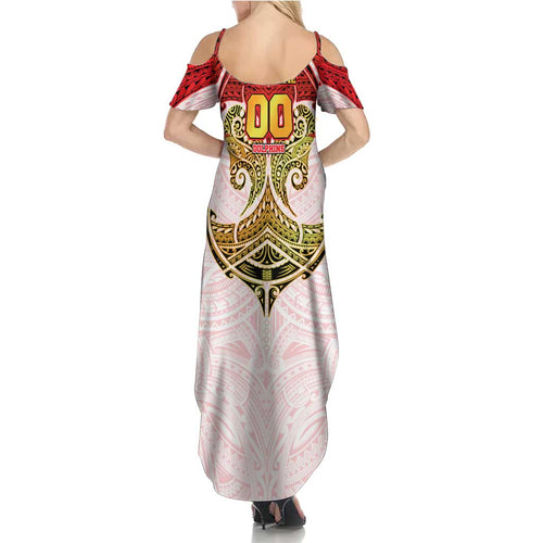 Personalized Dolphins Family Matching Summer Maxi Dress and Hawaiian Shirt Polynesian Tribal Pattern Style