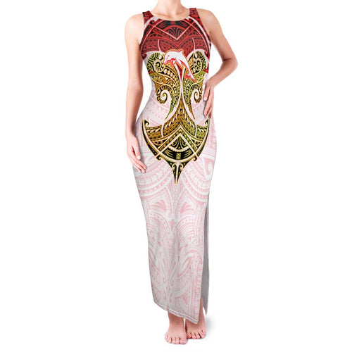 Personalized Dolphins Family Matching Tank Maxi Dress and Hawaiian Shirt Polynesian Tribal Pattern Style