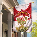 Personalized Dolphins Garden Flag Polynesian Tribal Pattern Style