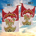 Personalized Dolphins Garden Flag Polynesian Tribal Pattern Style