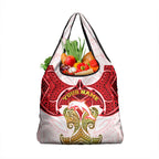 Personalized Dolphins Grocery Bag Polynesian Tribal Pattern Style