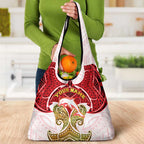 Personalized Dolphins Grocery Bag Polynesian Tribal Pattern Style