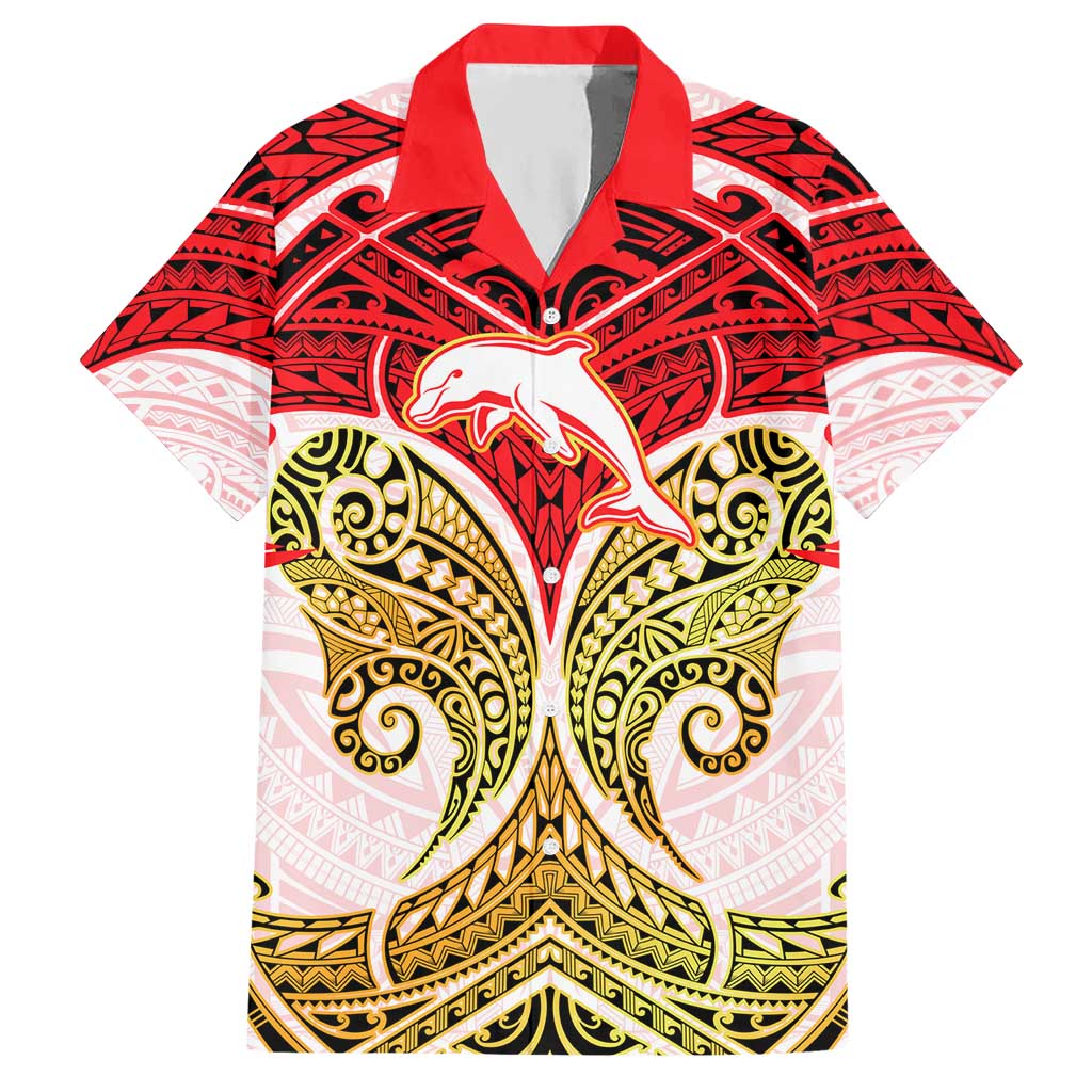 Personalized Dolphins Hawaiian Shirt Polynesian Tribal Pattern Style