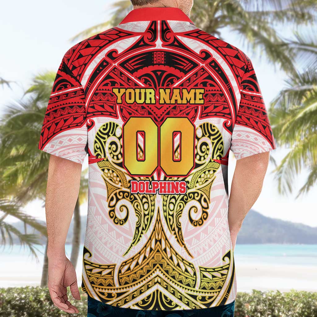 Personalized Dolphins Hawaiian Shirt Polynesian Tribal Pattern Style