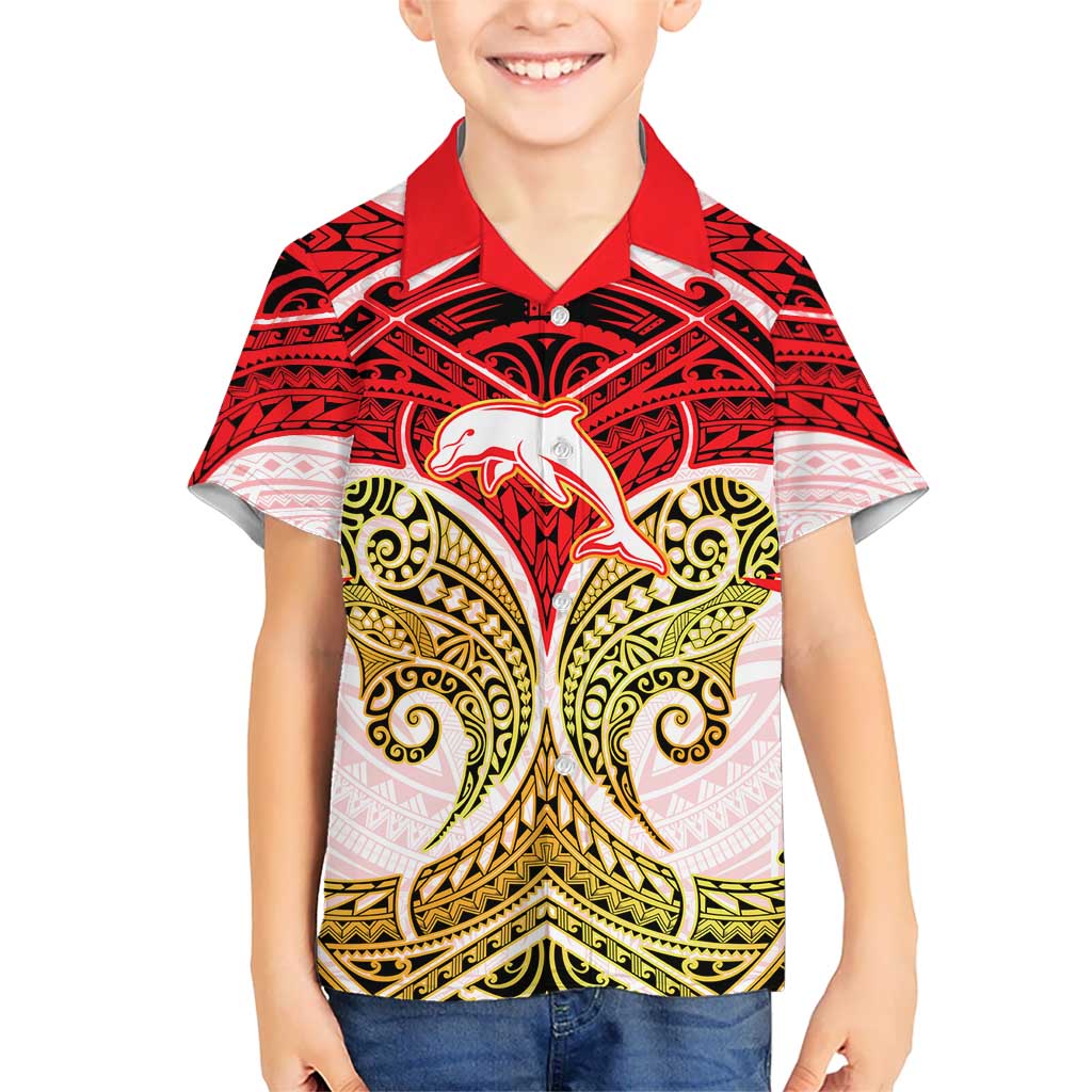 Personalized Dolphins Hawaiian Shirt Polynesian Tribal Pattern Style