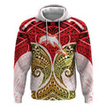 Personalized Dolphins Hoodie Polynesian Tribal Pattern Style