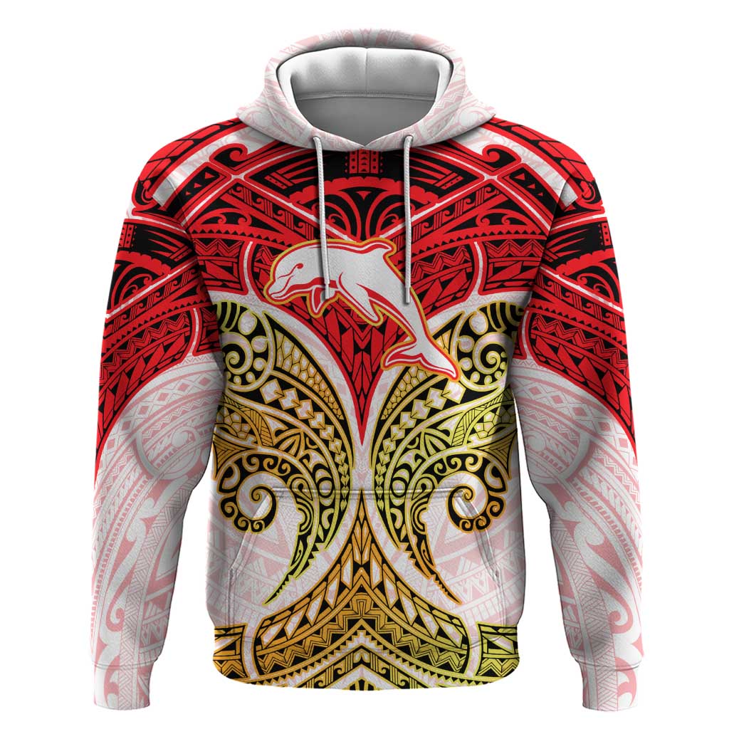Personalized Dolphins Hoodie Polynesian Tribal Pattern Style