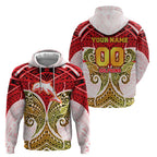 Personalized Dolphins Hoodie Polynesian Tribal Pattern Style
