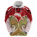 Personalized Dolphins Hoodie Polynesian Tribal Pattern Style