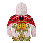 Personalized Dolphins Kid Hoodie Polynesian Tribal Pattern Style
