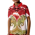 Personalized Dolphins Kid Polo Shirt Polynesian Tribal Pattern Style