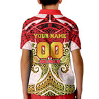 Personalized Dolphins Kid Polo Shirt Polynesian Tribal Pattern Style