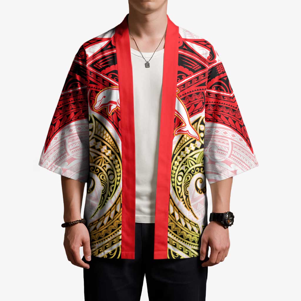 Personalized Dolphins Kimono Polynesian Tribal Pattern Style