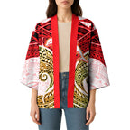 Personalized Dolphins Kimono Polynesian Tribal Pattern Style
