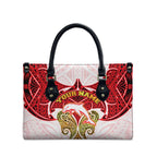 Personalized Dolphins Leather Bag Polynesian Tribal Pattern Style