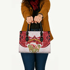 Personalized Dolphins Leather Bag Polynesian Tribal Pattern Style