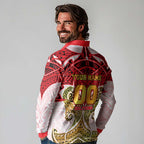Personalized Dolphins Long Sleeve Polo Shirt Polynesian Tribal Pattern Style