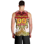 Personalized Dolphins Men Tank Top Polynesian Tribal Pattern Style