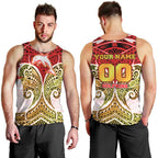 Personalized Dolphins Men Tank Top Polynesian Tribal Pattern Style