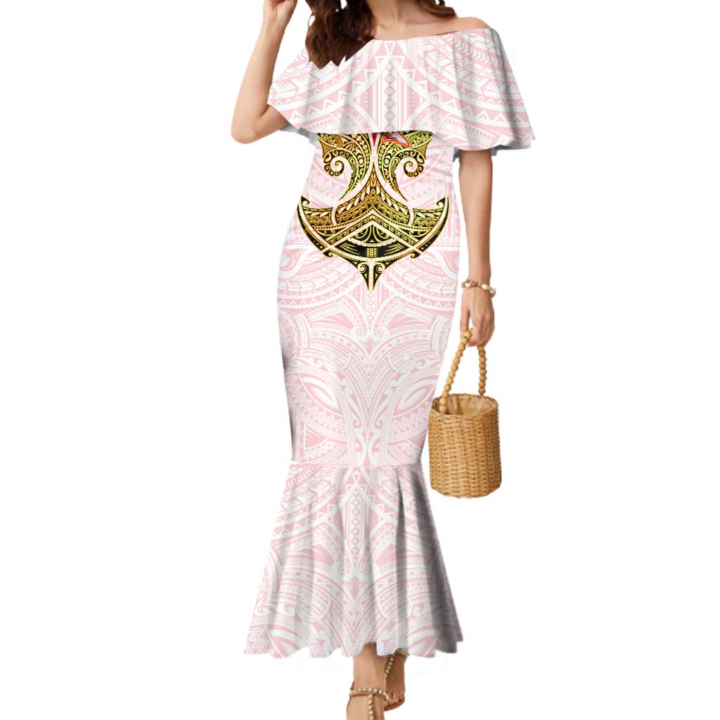 Personalized Dolphins Mermaid Dress Polynesian Tribal Pattern Style