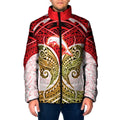 Personalized Dolphins Padded Jacket Polynesian Tribal Pattern Style