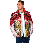 Personalized Dolphins Padded Jacket Polynesian Tribal Pattern Style