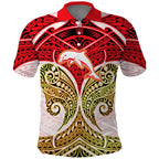 Personalized Dolphins Polo Shirt Polynesian Tribal Pattern Style