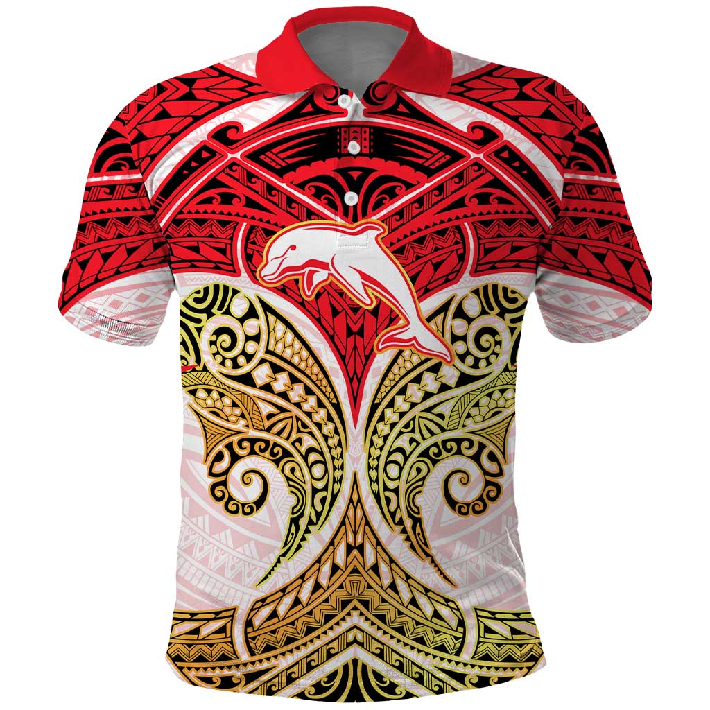 Personalized Dolphins Polo Shirt Polynesian Tribal Pattern Style
