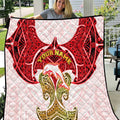 Personalized Dolphins Quilt Polynesian Tribal Pattern Style