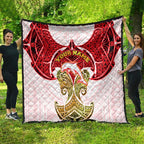 Personalized Dolphins Quilt Polynesian Tribal Pattern Style