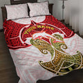 Personalized Dolphins Quilt Bed Set Polynesian Tribal Pattern Style