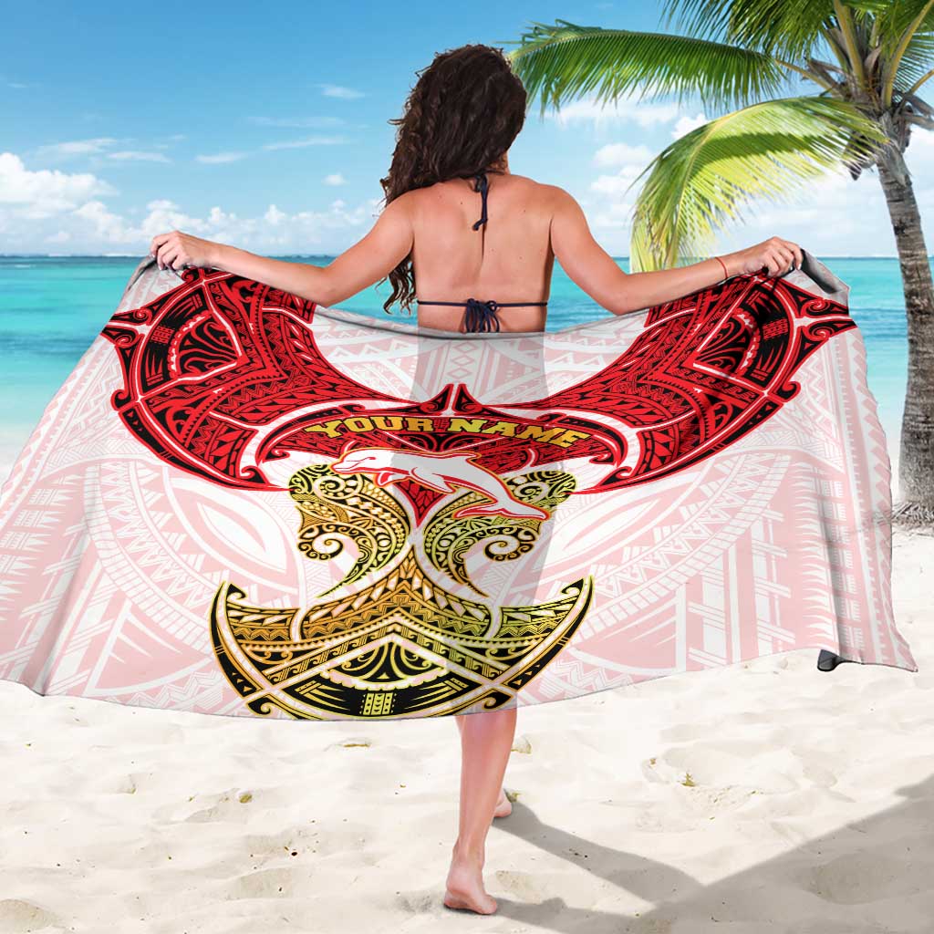 Personalized Dolphins Sarong Polynesian Tribal Pattern Style