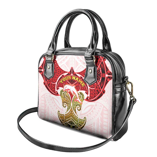 Personalized Dolphins Shoulder Handbag Polynesian Tribal Pattern Style