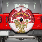 Personalized Dolphins Spare Tire Cover Polynesian Tribal Pattern Style