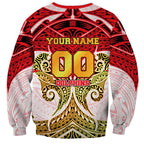 Personalized Dolphins Sweatshirt Polynesian Tribal Pattern Style