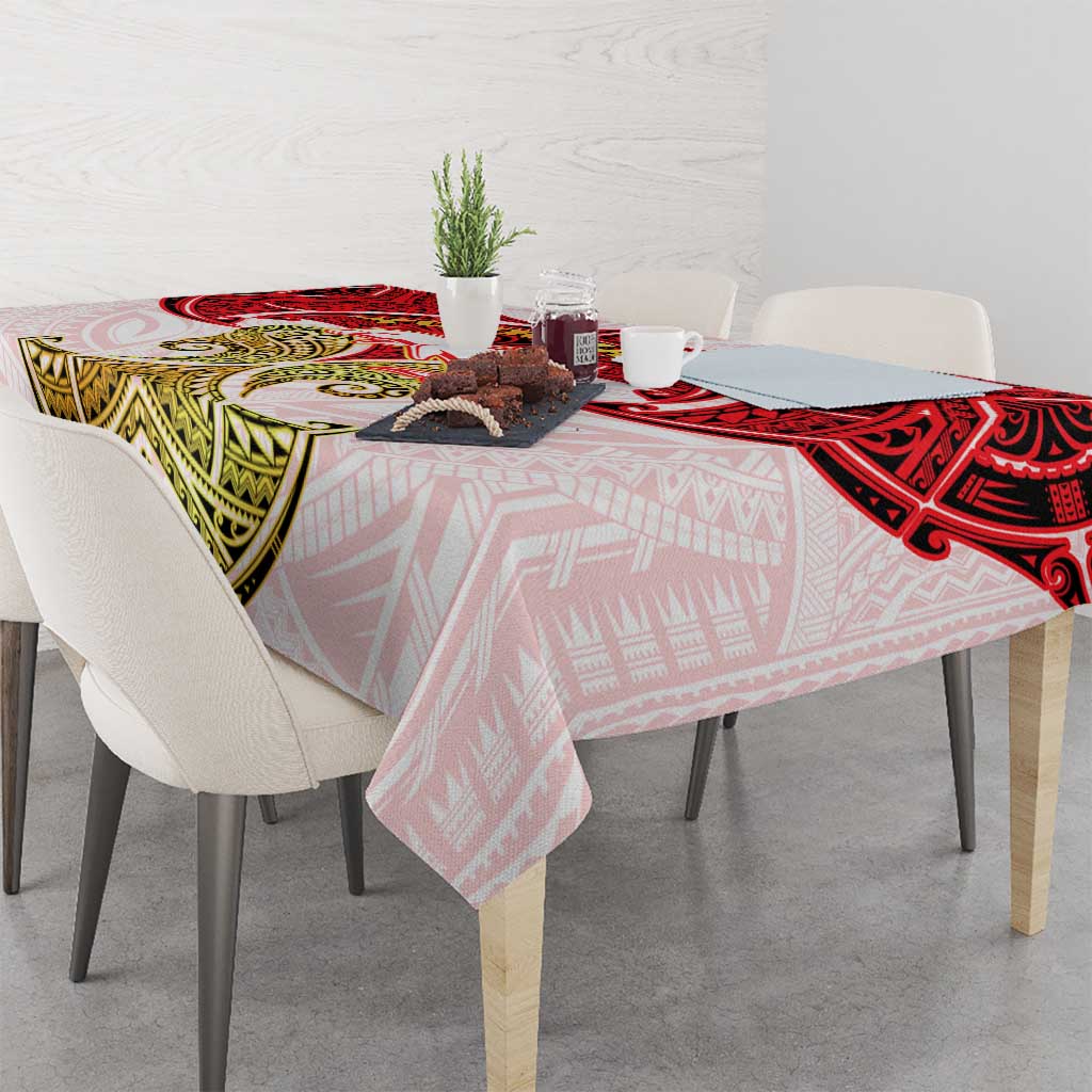 Personalized Dolphins Tablecloth Polynesian Tribal Pattern Style