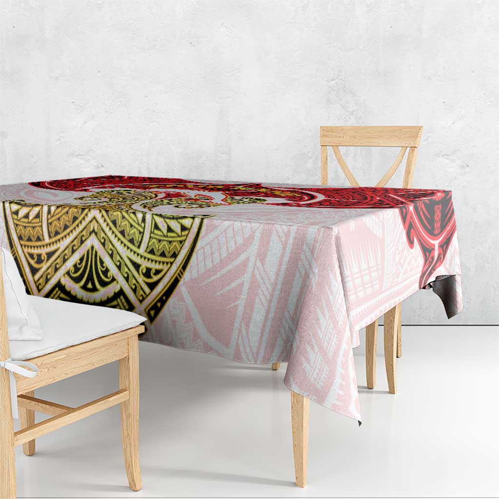 Personalized Dolphins Tablecloth Polynesian Tribal Pattern Style