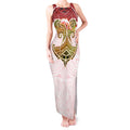 Personalized Dolphins Tank Maxi Dress Polynesian Tribal Pattern Style