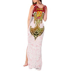 Personalized Dolphins Tank Maxi Dress Polynesian Tribal Pattern Style