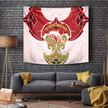 Personalized Dolphins Tapestry Polynesian Tribal Pattern Style