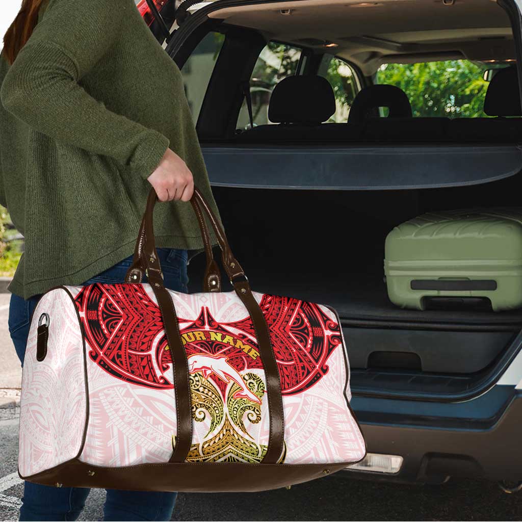 Personalized Dolphins Travel Bag Polynesian Tribal Pattern Style