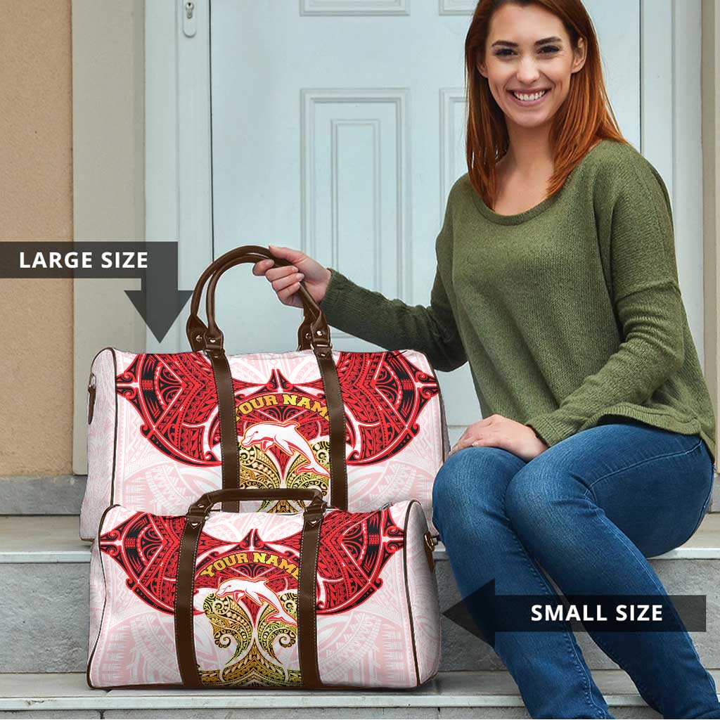 Personalized Dolphins Travel Bag Polynesian Tribal Pattern Style