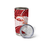 Personalized Dolphins Tumbler Cup Polynesian Tribal Pattern Style